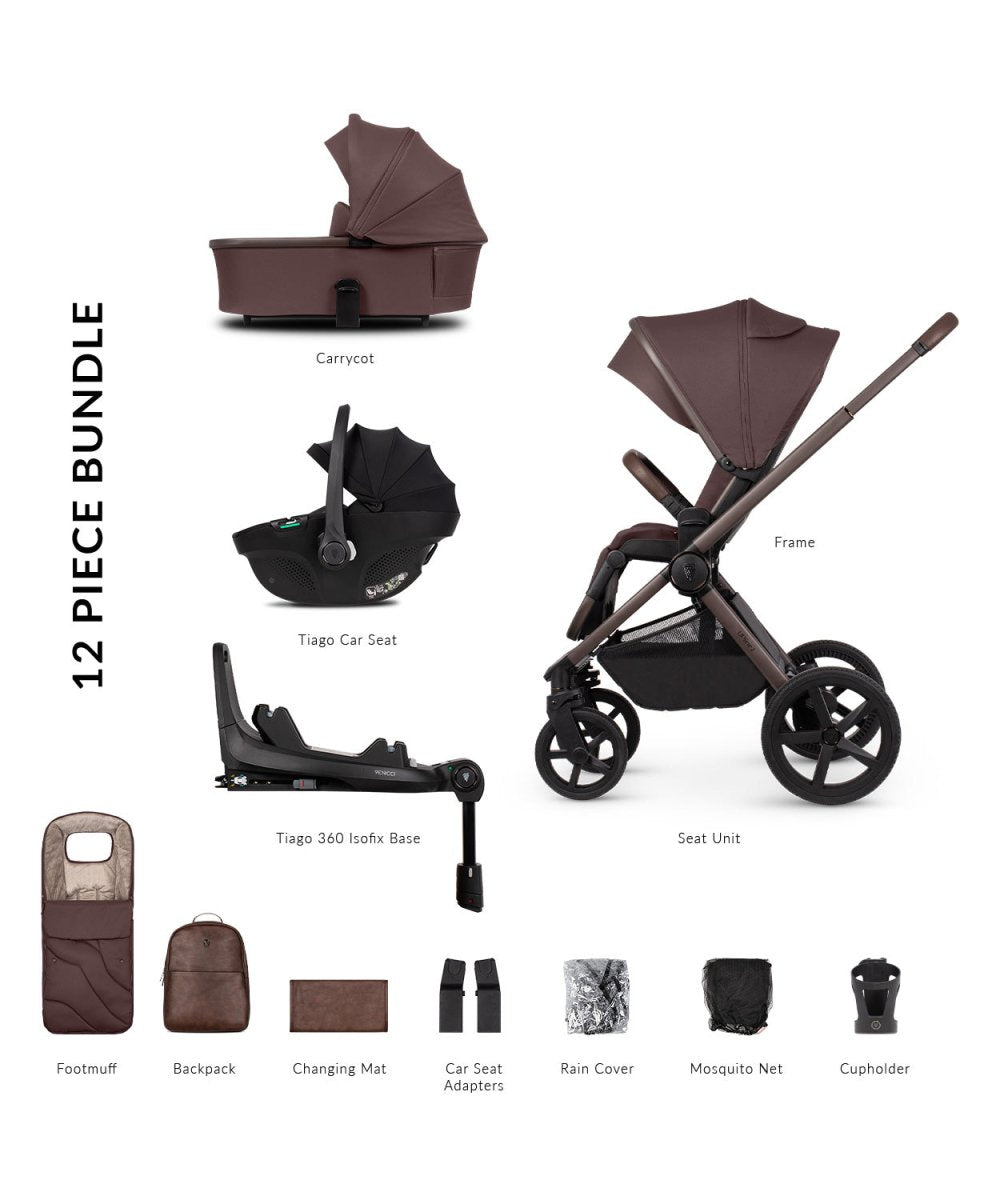 Venicci Upline 2 SE - 3 In 1 Travel System And Base - Burgundy - For Your Little One