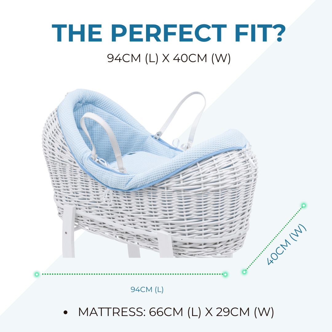 Wicker Deluxe Pod Baby Moses Basket With Stand - For Your Little One
