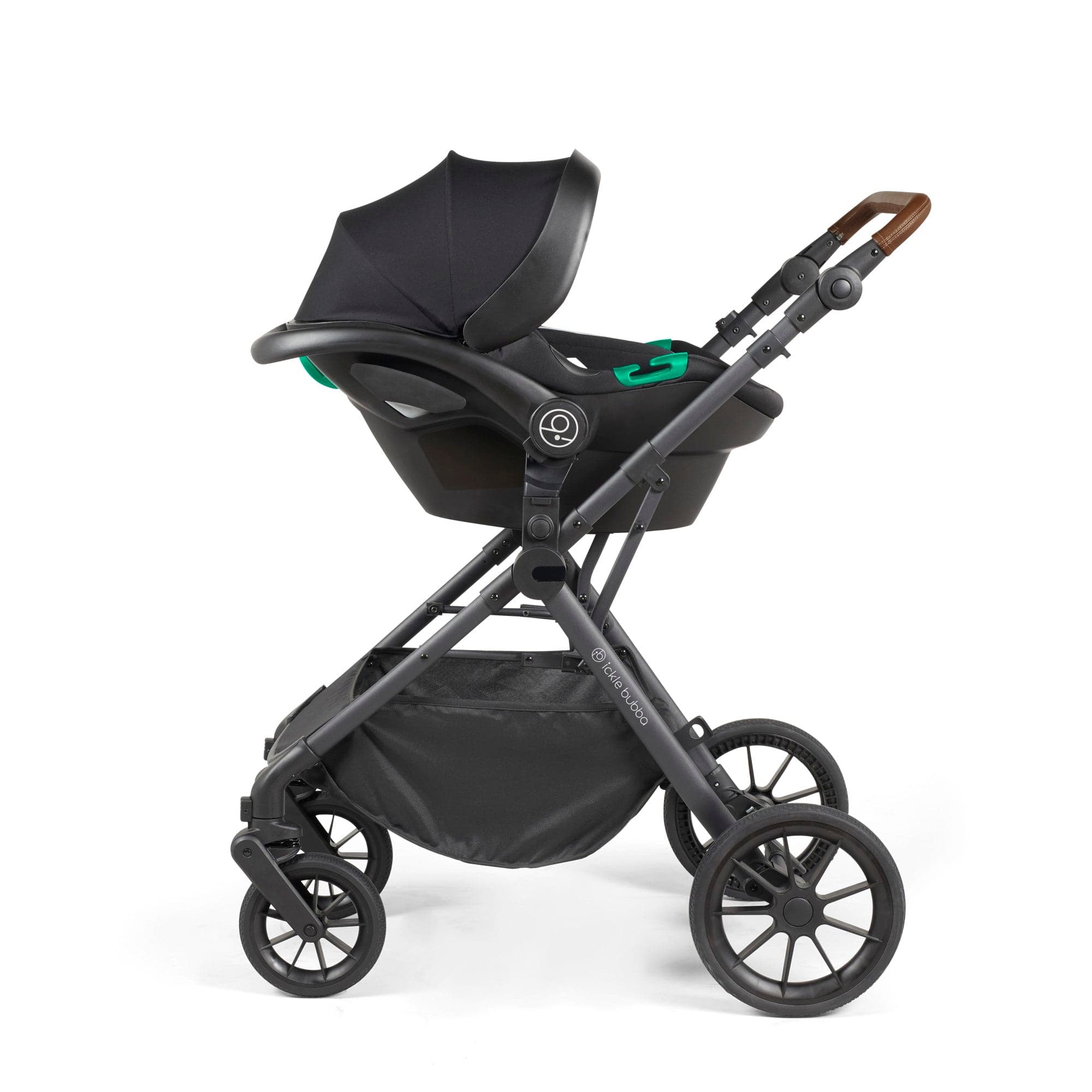 Ickle Bubba Cosmo I-Size Travel System With Stratus Car Seat & Isofix Base - Graphite Grey - For Your Little One