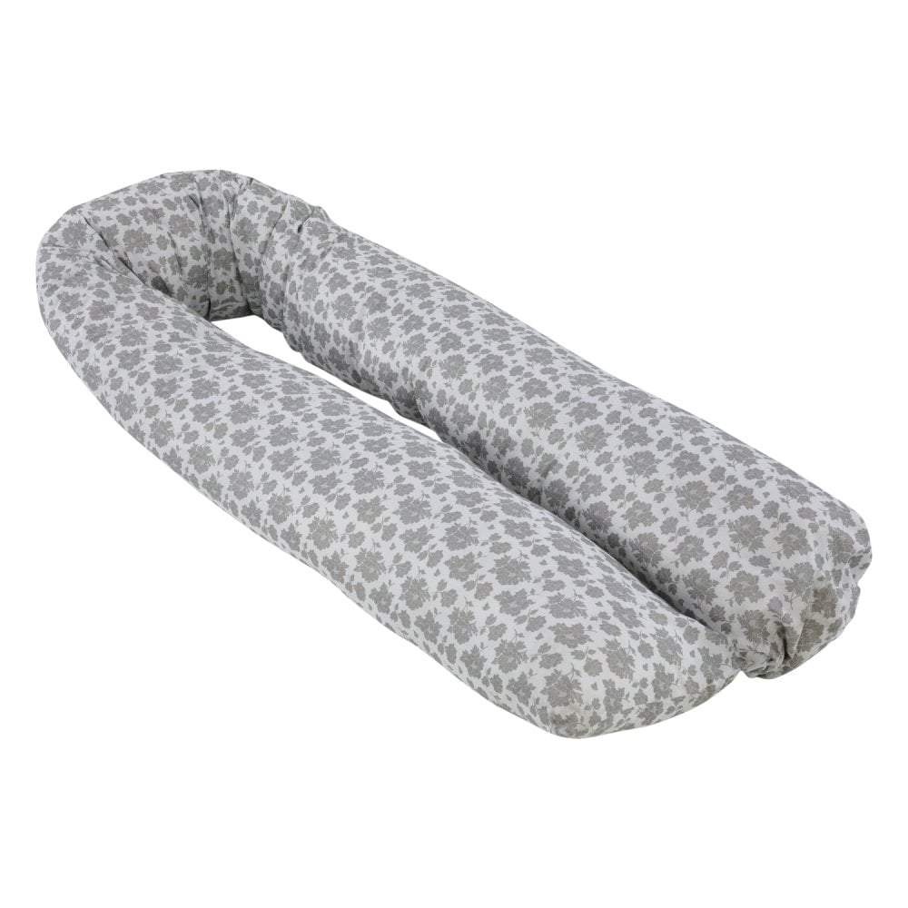 12 Ft Maternity Pillow Case - Grey Floral - For Your Little One