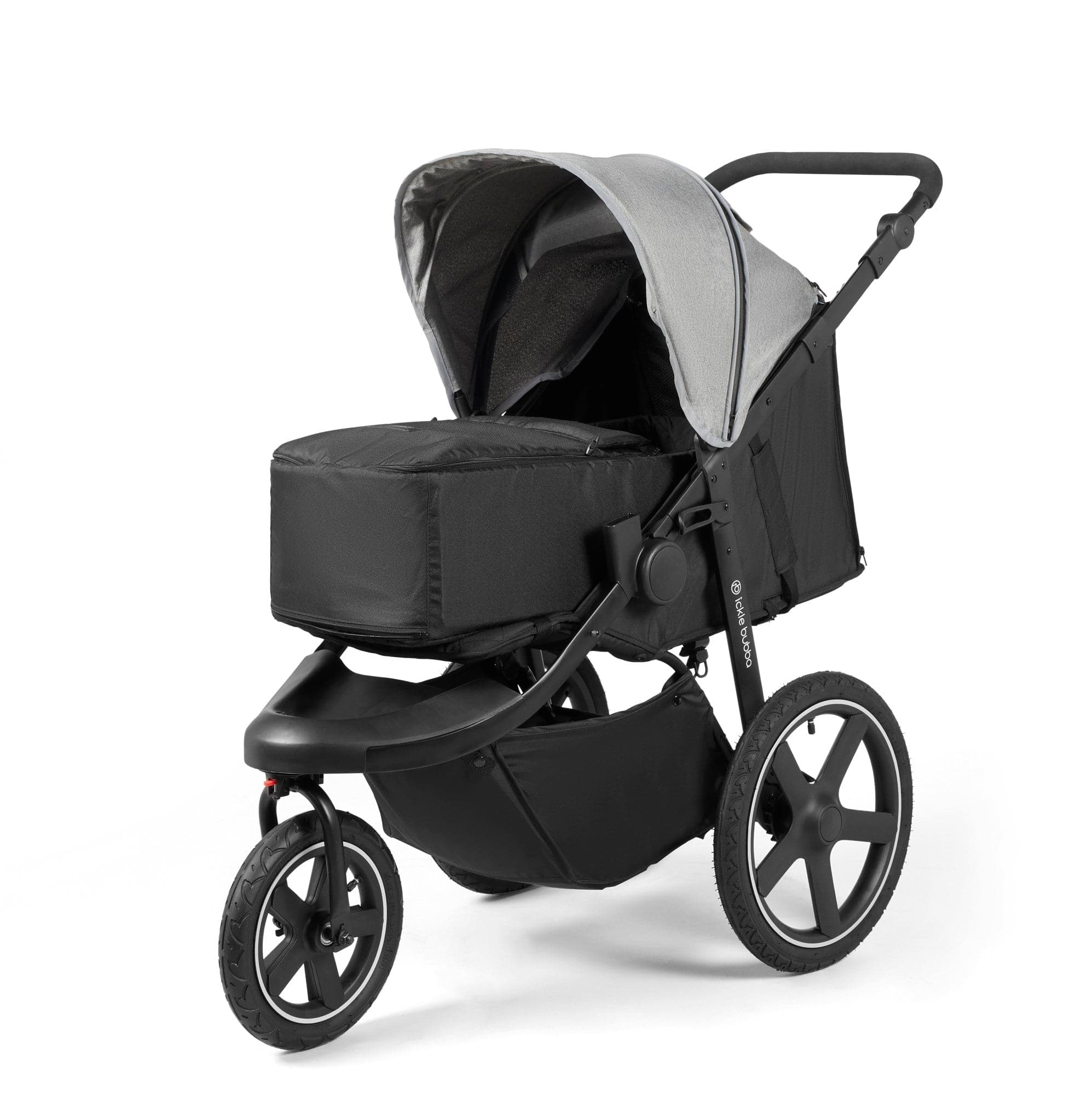 Ickle Bubba Venus Prime Jogger 3 Wheel Stroller I-Size Travel System with Isofix Base - Space Grey -  | For Your Little One