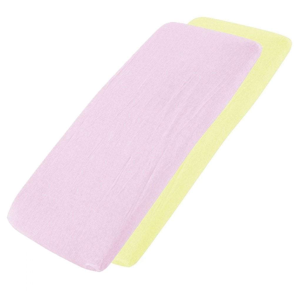 Bedside Crib Jersey Fitted Sheets Compatible With Tutti Bambini Cozee 55x90cm - Pack Of 2 - For Your Little One