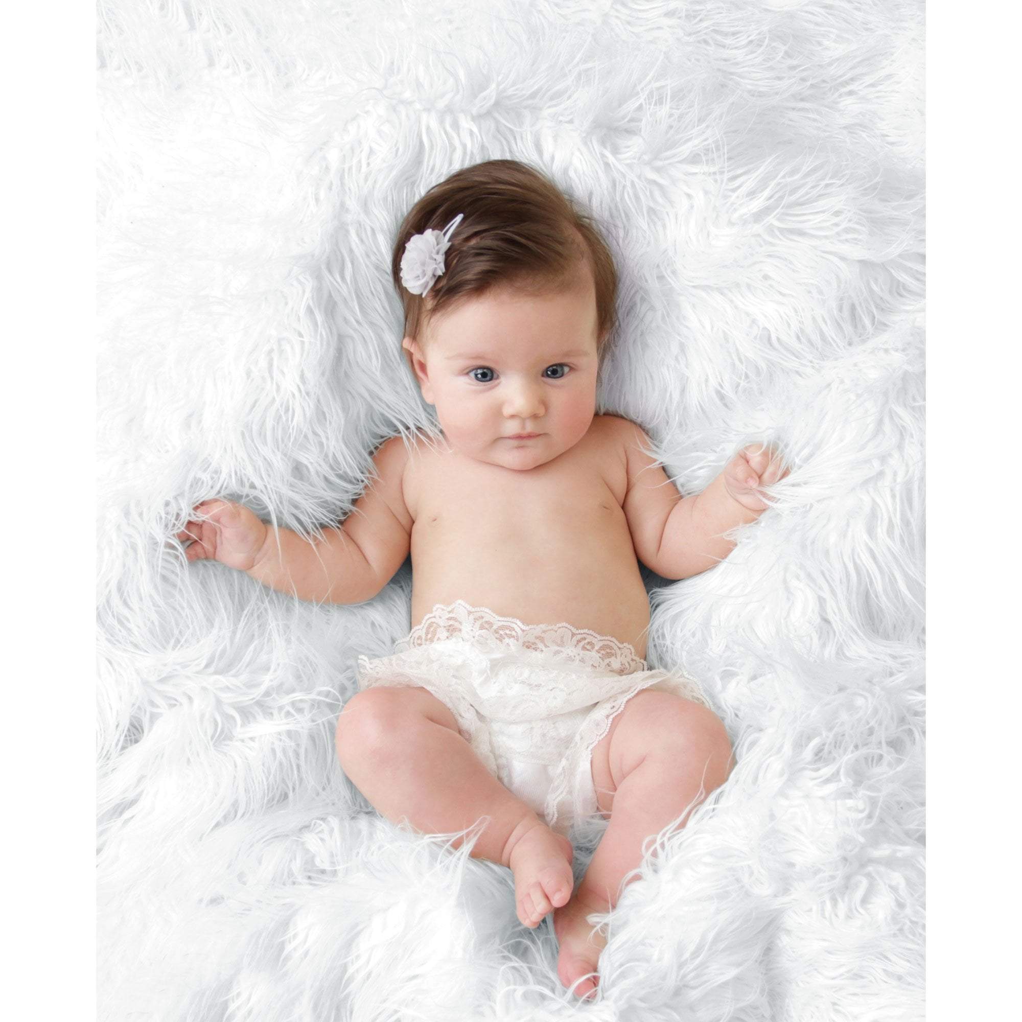 Luxury Faux Fur Baby Blanket  - White - For Your Little One