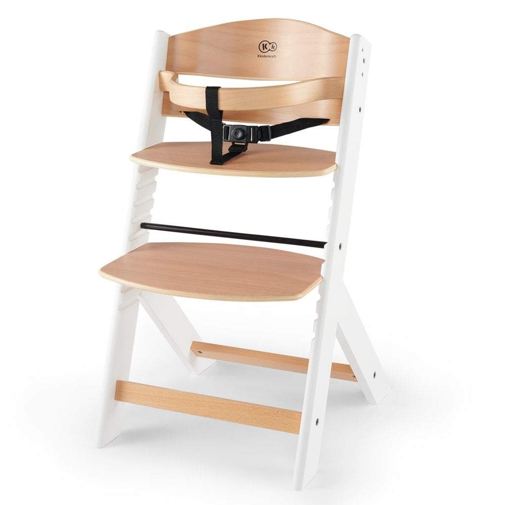 Kinderkraft Enock Highchair - White / Wooden - | For Your Little One