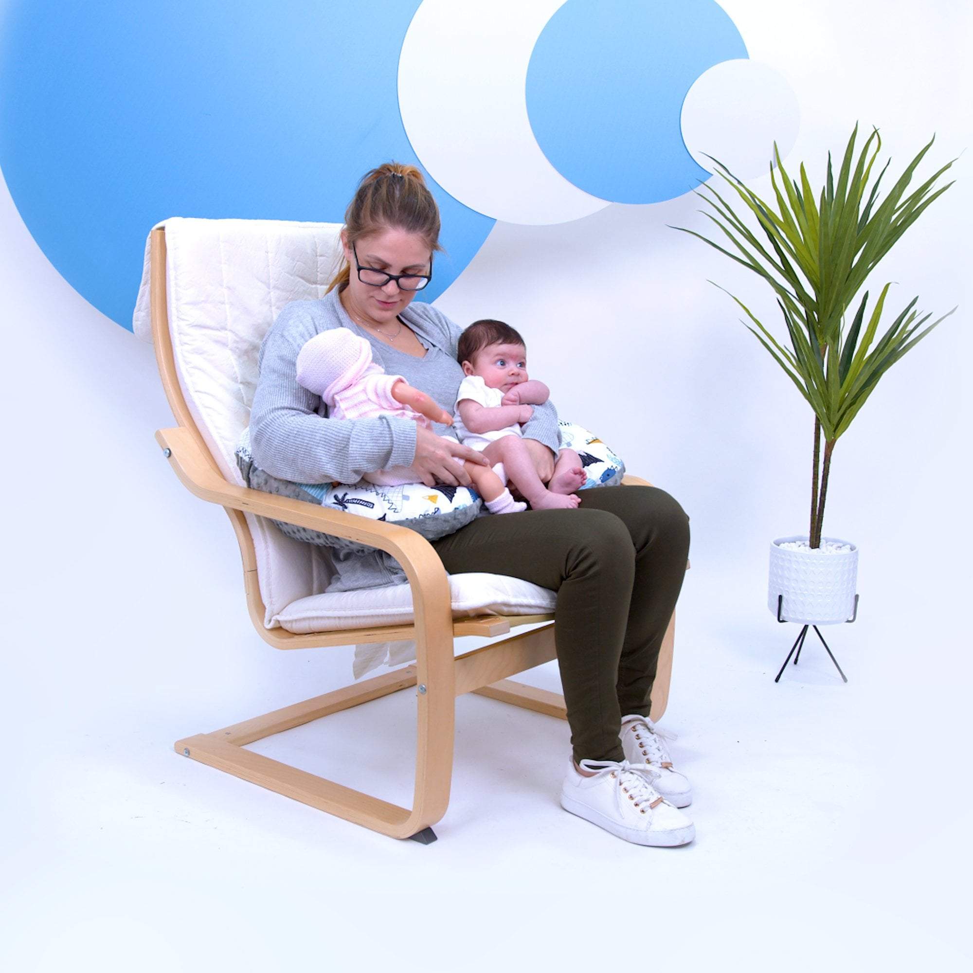 Twin Pregnancy Nursing Pillow - Dino - For Your Little One