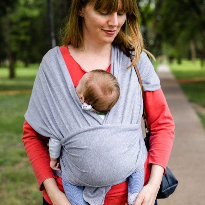 Organic Baby Wrap Carrier - Grey Melange - For Your Little One