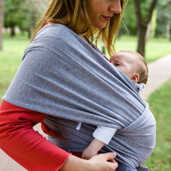 Organic Baby Wrap Carrier - Grey Melange - For Your Little One