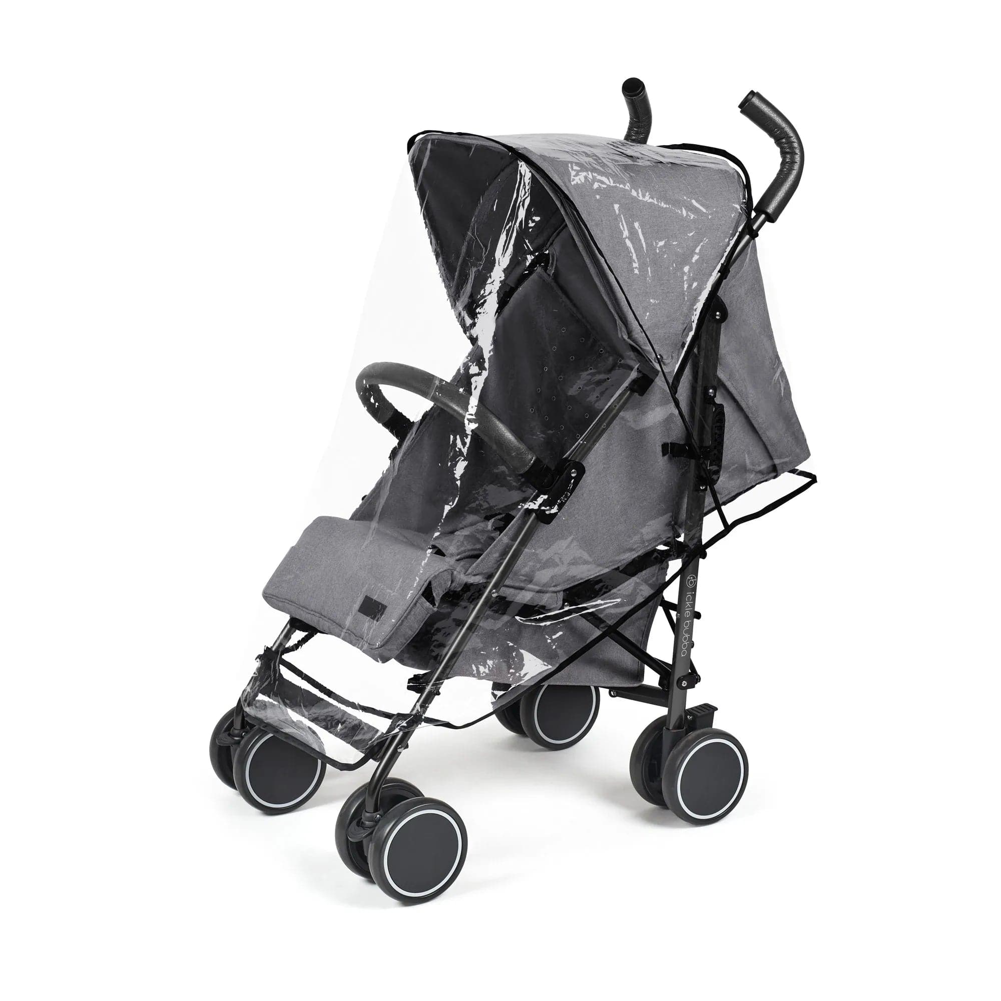Ickle bubba Discovery Prime Stroller - Matt Black / Graphite Grey - For Your Little One
