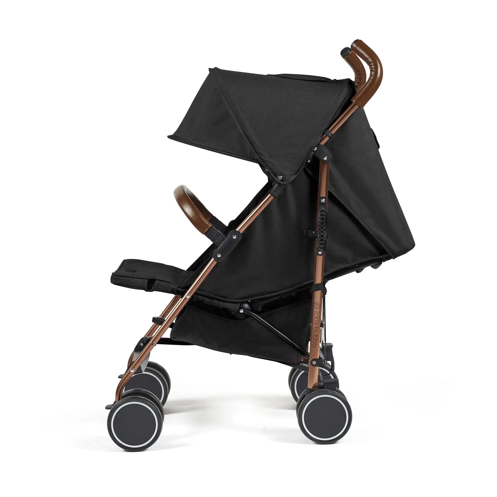 Ickle bubba Discovery Stroller - Black on Rose Gold - For Your Little One