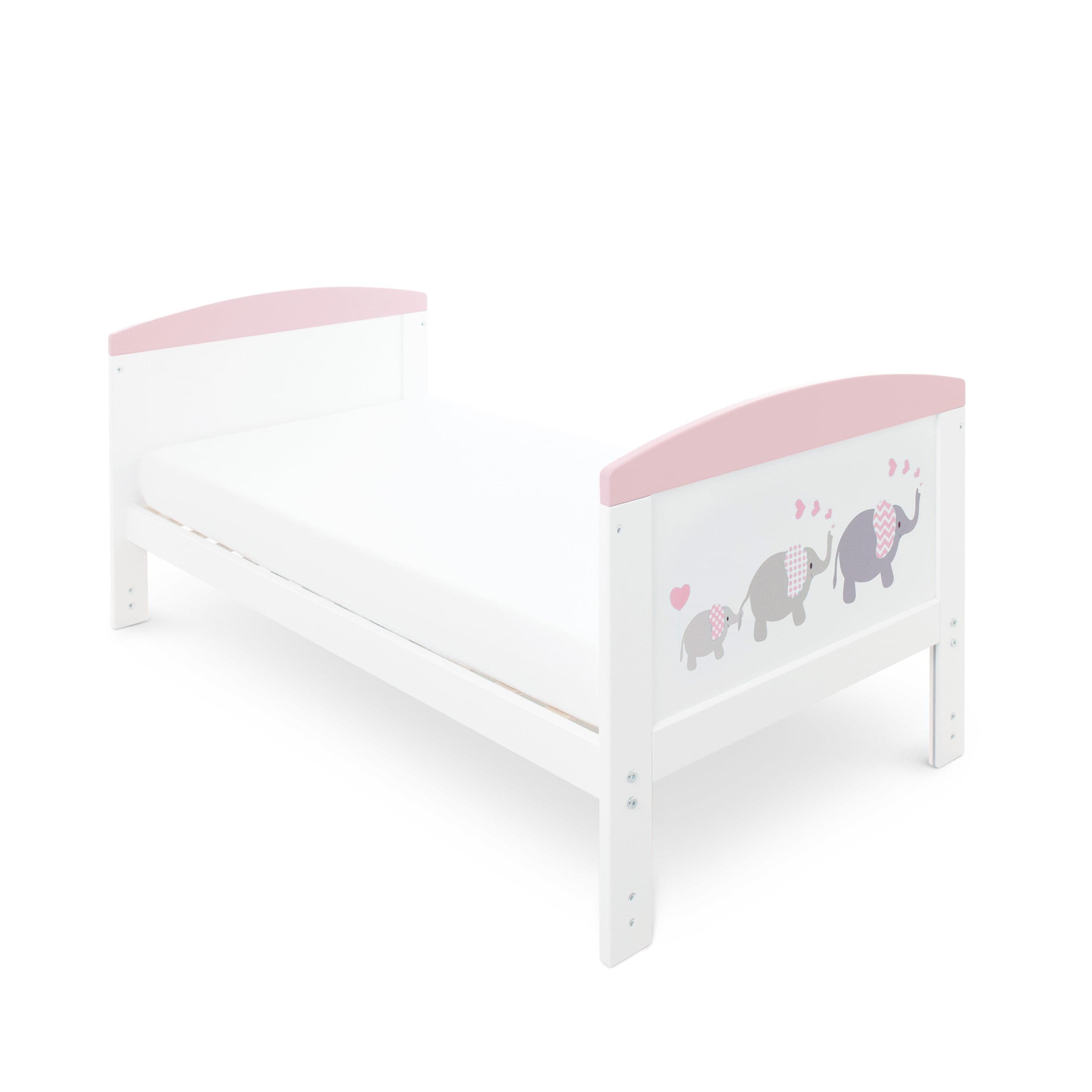 Ickle Bubba Coleby Style Cot Bed - Elephant Love Pink - For Your Little One