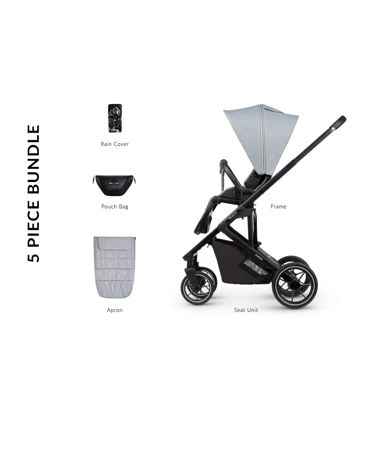 Venicci Empire Pushchair + Accessory Pack - Urban Grey - For Your Little One