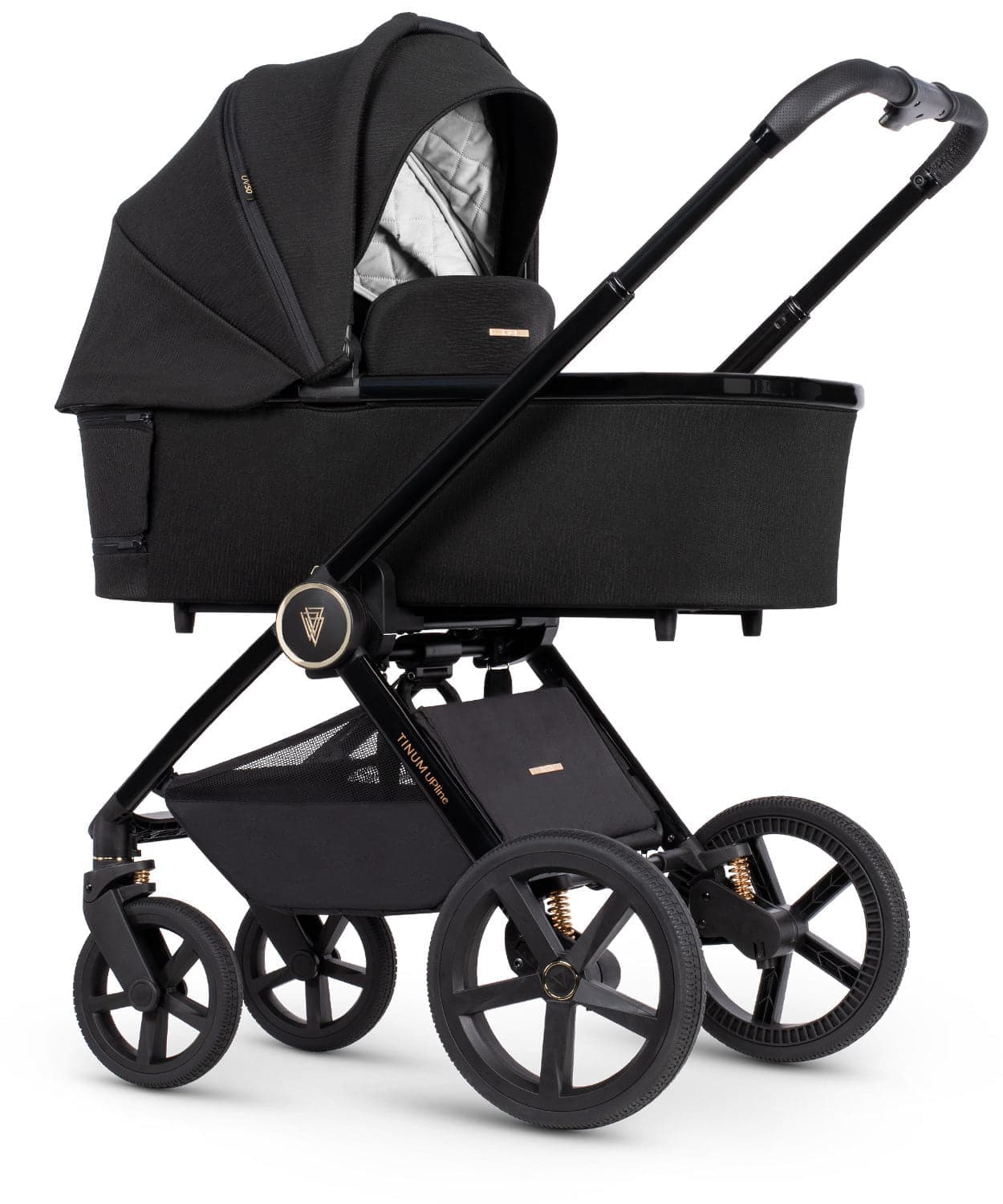 Venicci Tinum Upline 3 in 1 Travel System Bundle + Base - All Black - For Your Little One