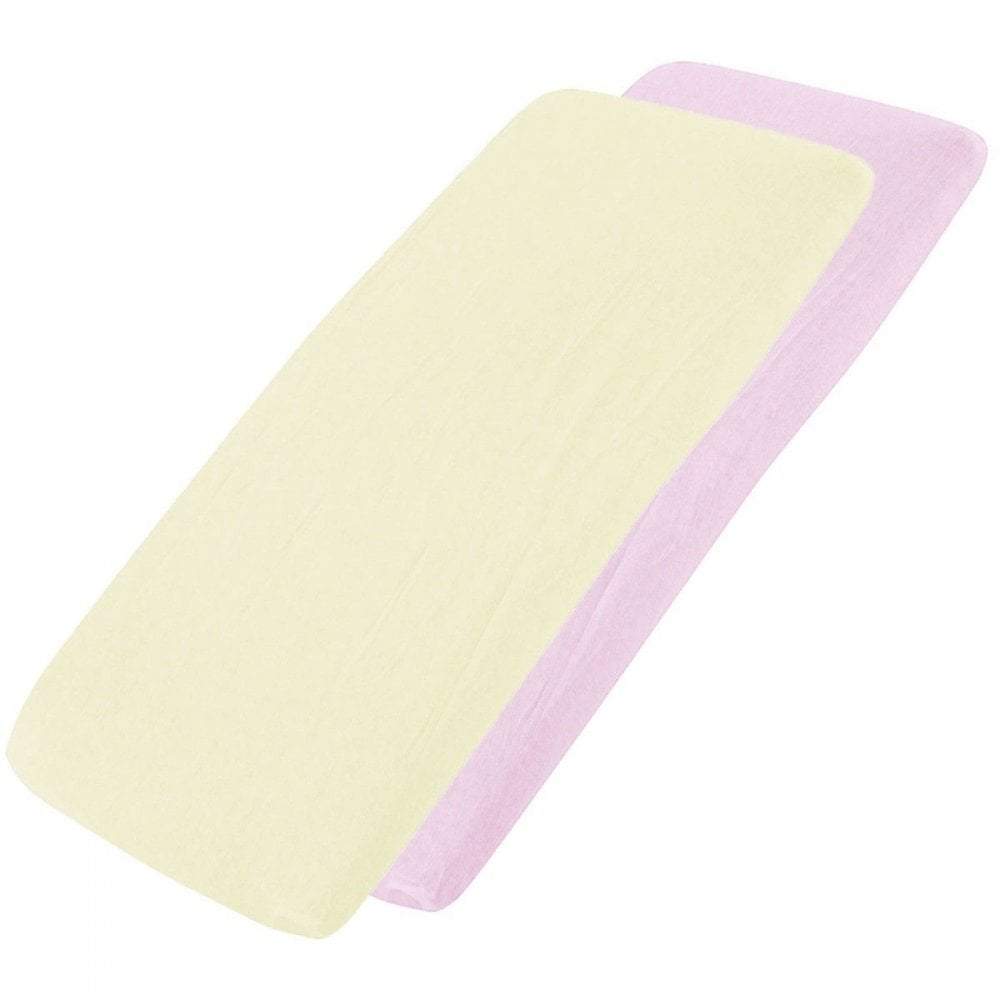 Bedside Crib Jersey Fitted Sheet Compatible With Hauck Face to Me - Pack Of 2 - For Your Little One