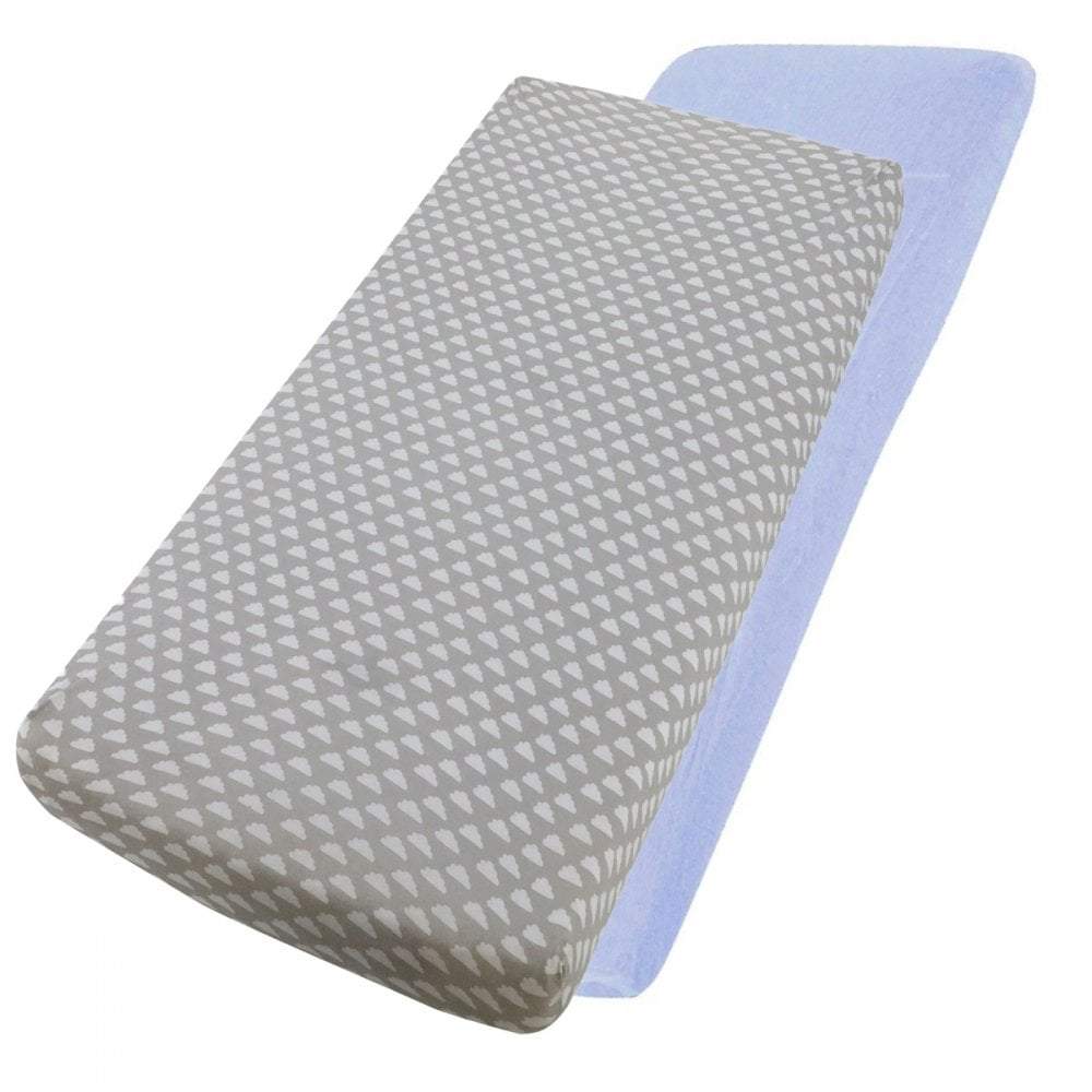 Bedside Crib Jersey Fitted Sheet Compatible With Hauck Face to Me - Pack Of 2 - For Your Little One