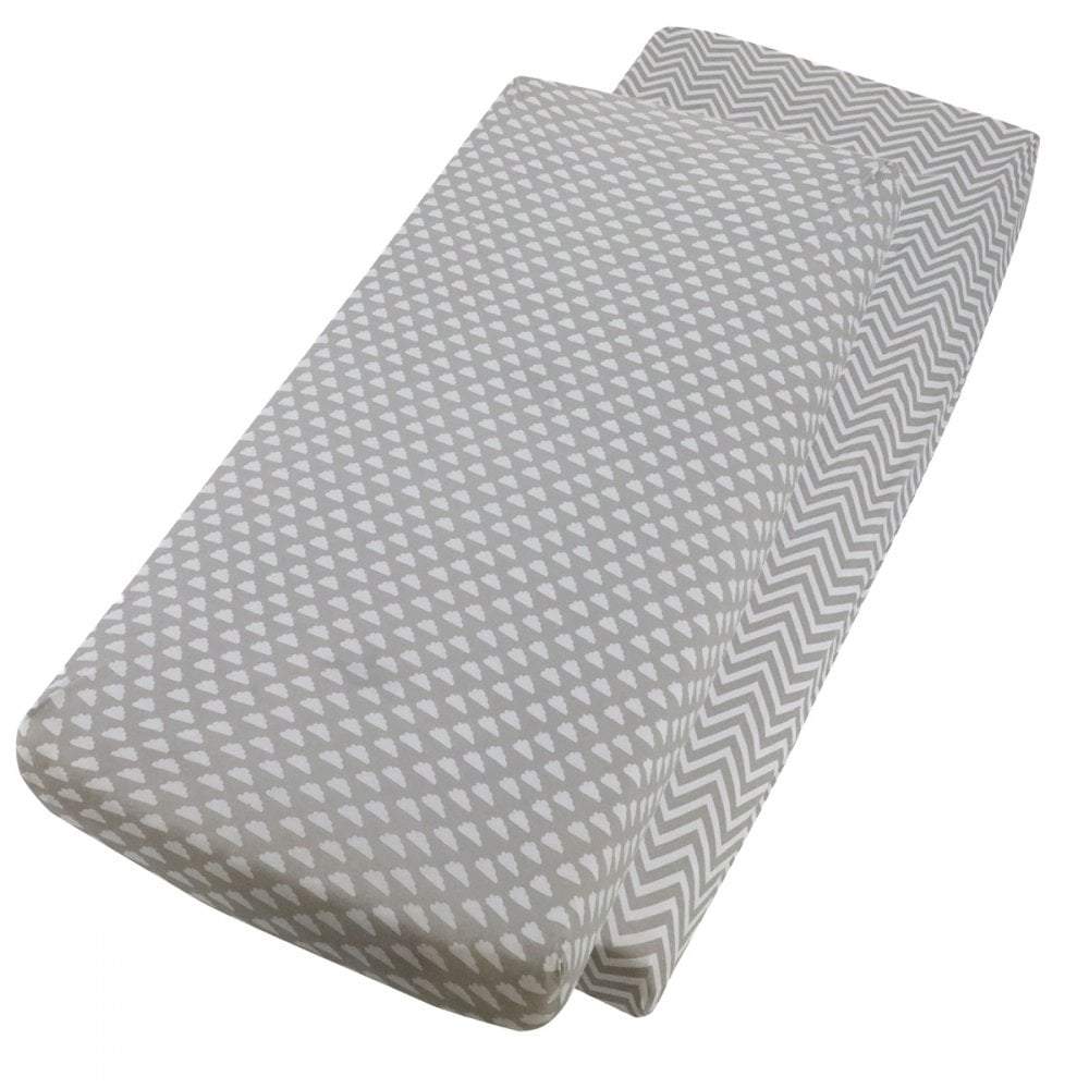 Bedside Crib Jersey Fitted Sheet Compatible With Hauck Face to Me - Pack Of 2 - For Your Little One