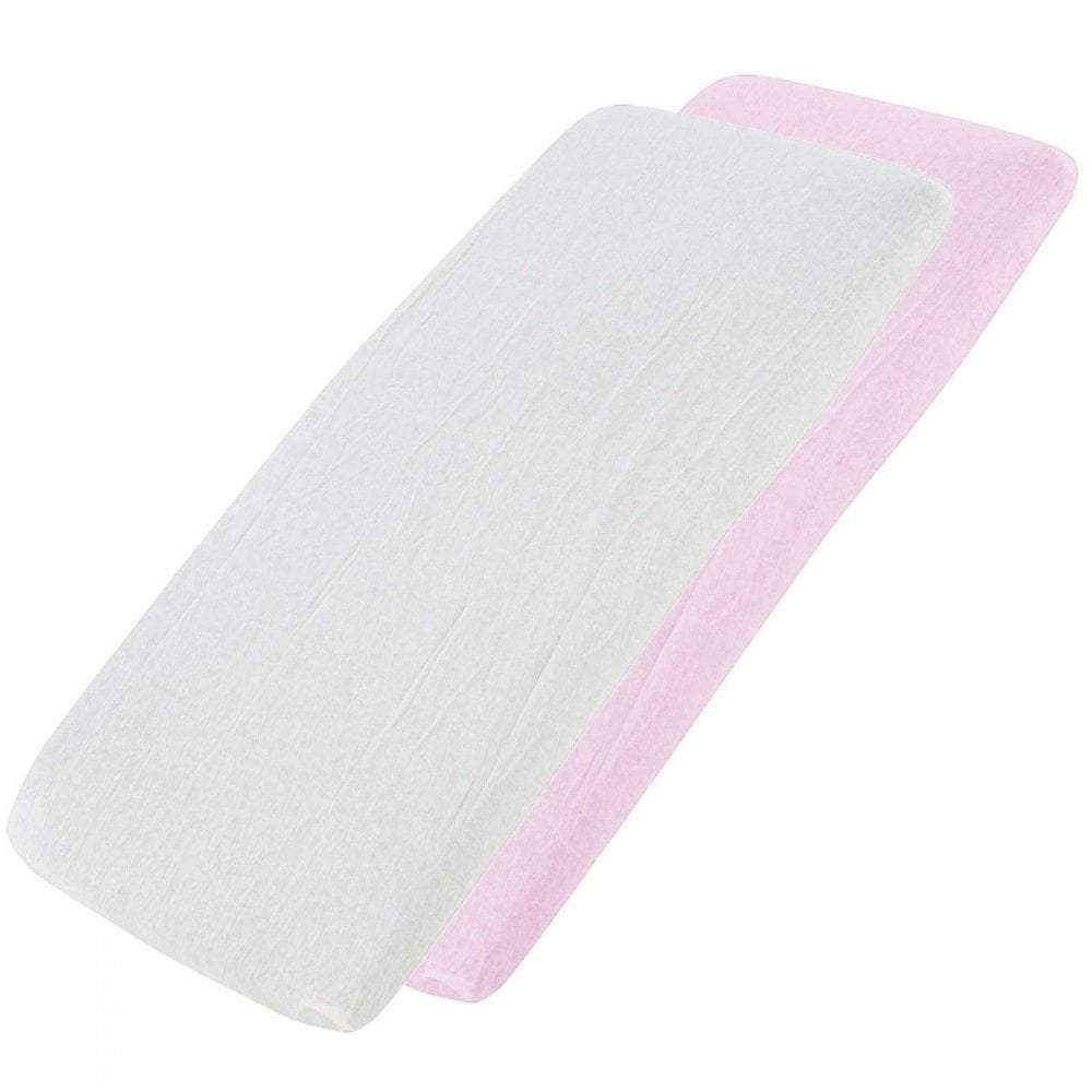 Bedside Crib Jersey Fitted Sheet Compatible With Hauck Face to Me - Pack Of 2 - For Your Little One