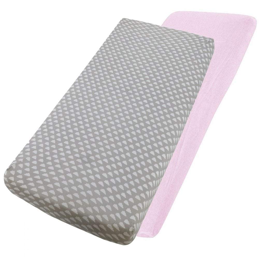 Bedside Crib Jersey Fitted Sheet Compatible With Hauck Face to Me - Pack Of 2 - For Your Little One