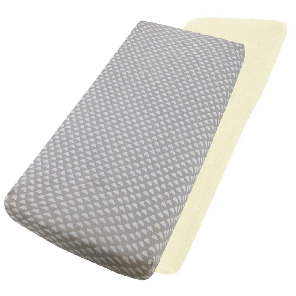 Bedside Crib Jersey Fitted Sheet Compatible With Hauck Face to Me - Pack Of 2 - For Your Little One