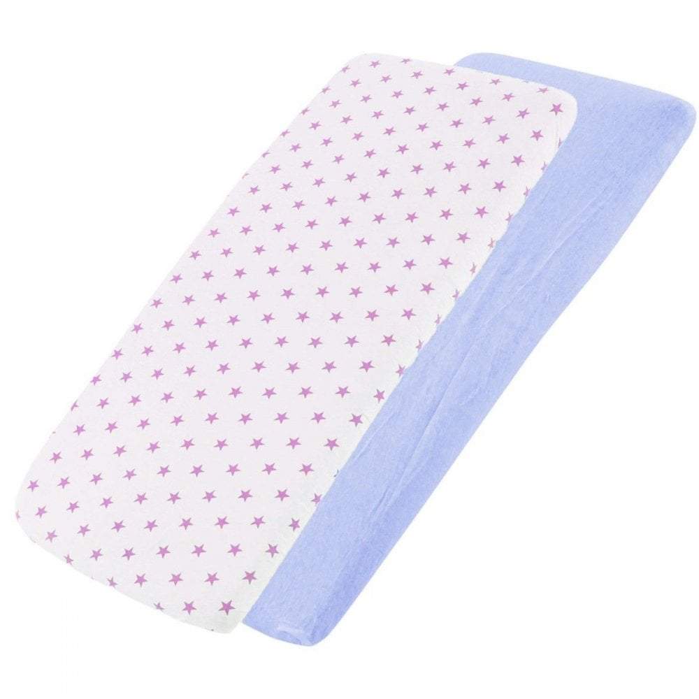 Bedside Crib Jersey Fitted Sheet Compatible With Hauck Face to Me - Pack Of 4 - For Your Little One