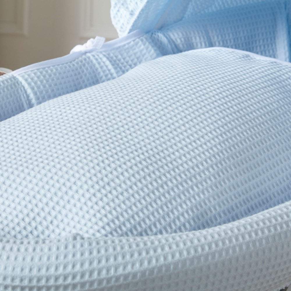 Blue Waffle Moses Basket Bedding Set - For Your Little One