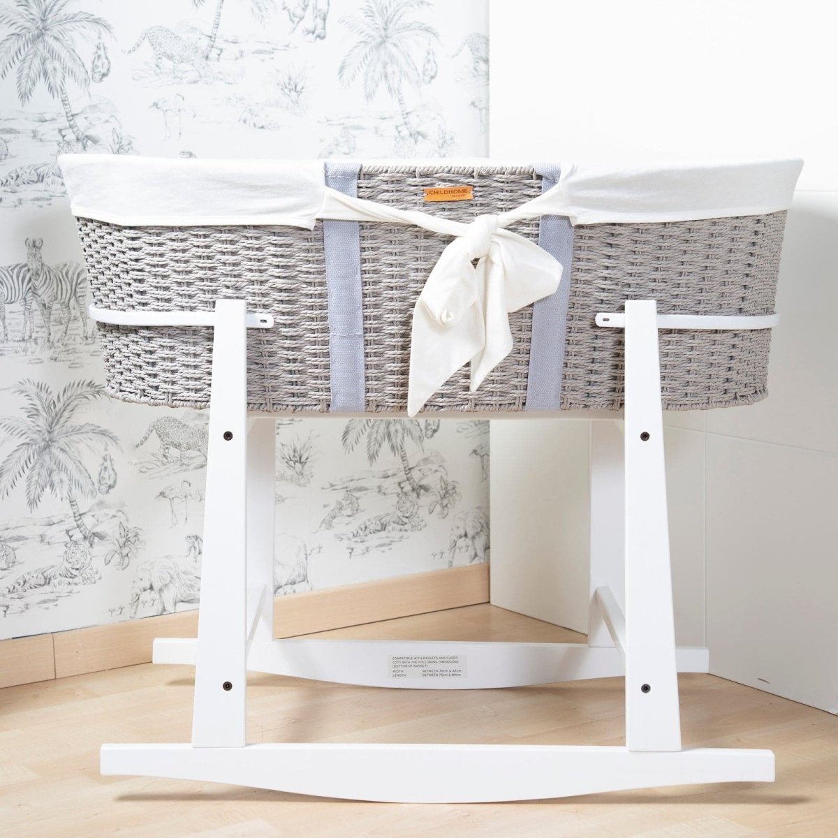 Childhome Moses Basket + mattress - Grey - For Your Little One