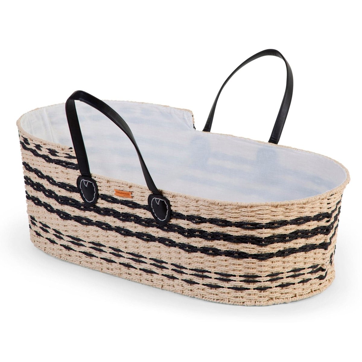 Childhome Moses Basket (Mattress included) - Natural/Anthracite - For Your Little One