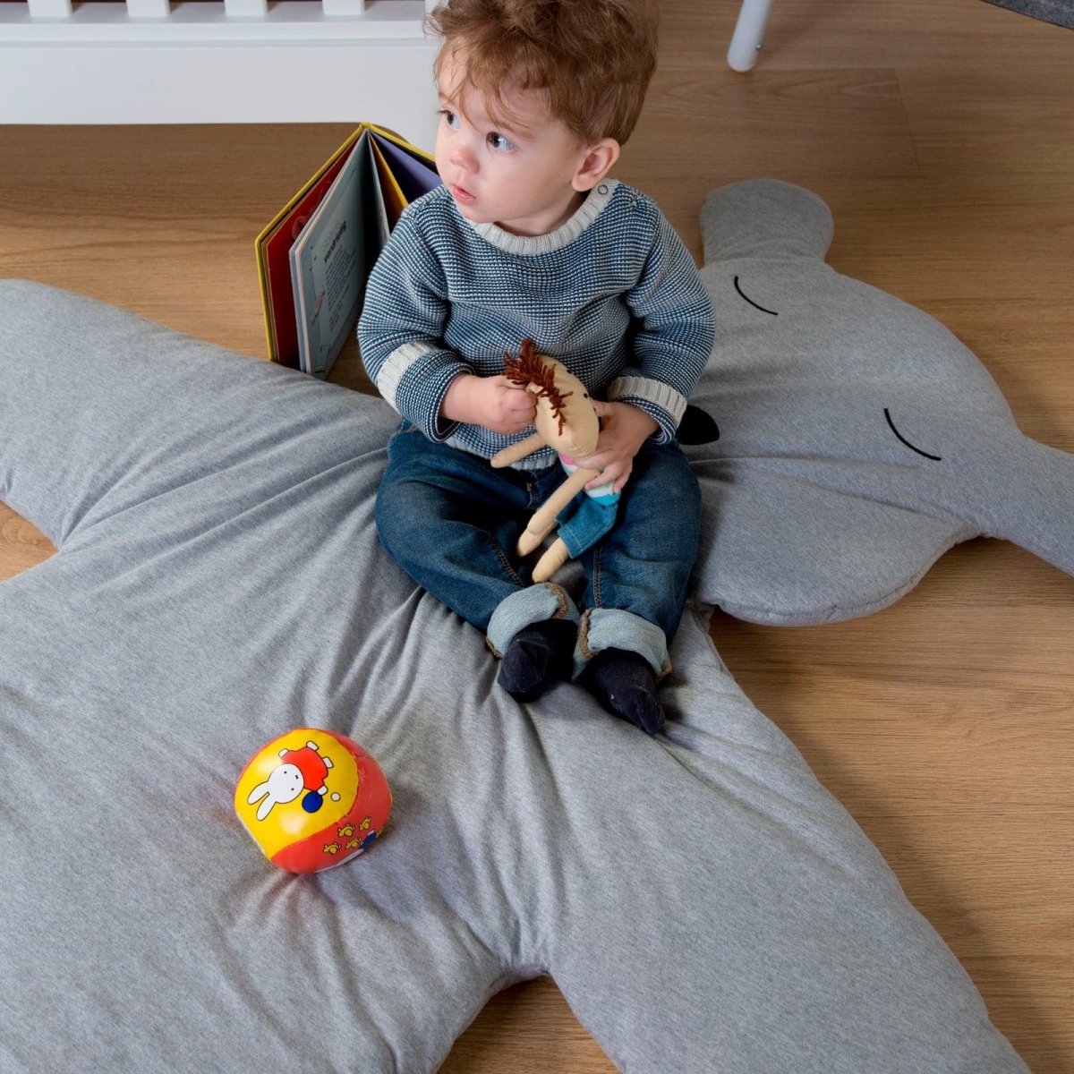 Childhome Teddy Bear Playmat Big 150cm Jersey Grey - For Your Little One