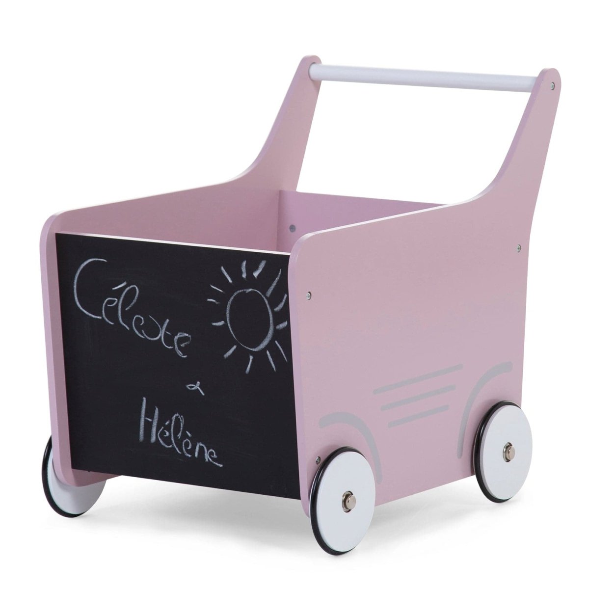 Childhome Wooden Toy Stroller - Soft Pink - For Your Little One