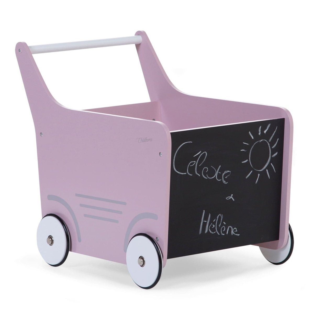 Childhome Wooden Toy Stroller - Soft Pink - For Your Little One
