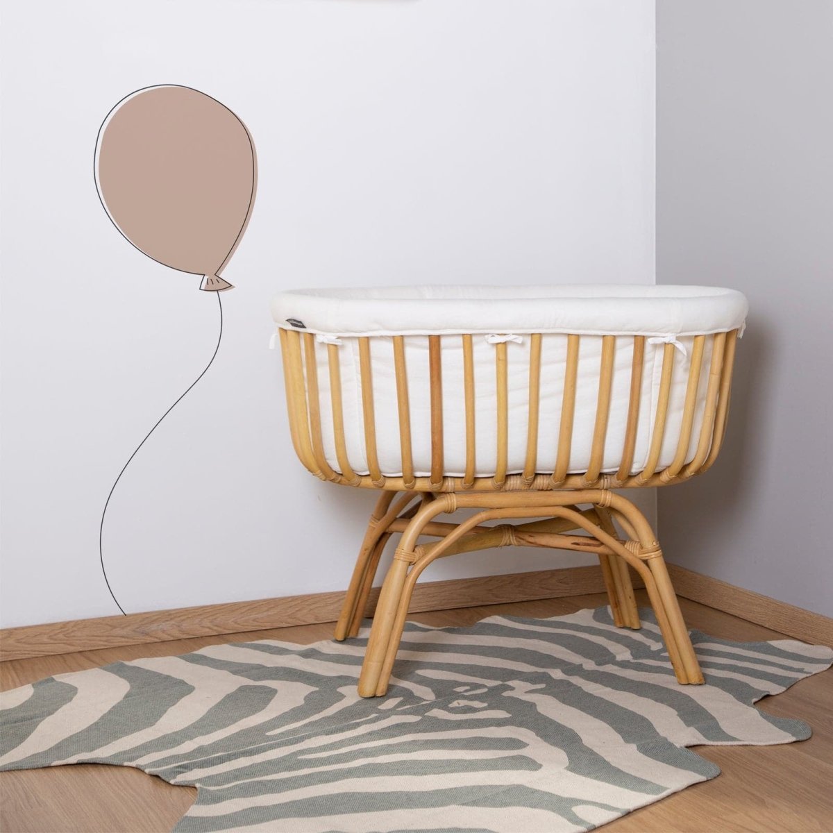 Childhome Zebra Rug - Grey 145 x 60cm - For Your Little One