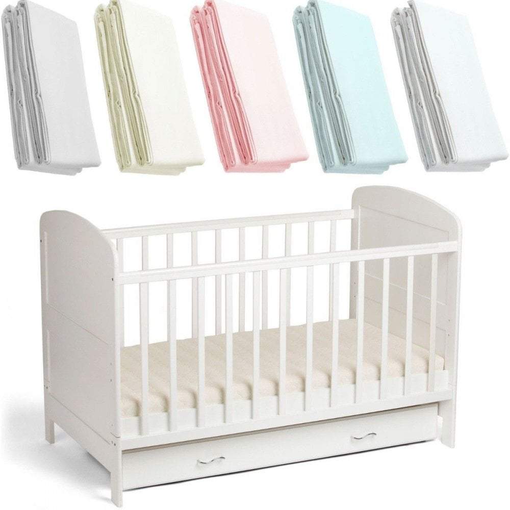 Clearance 10x Spacesaver Cot Fitted Sheet 100% Cotton 100x52cm - For Your Little One