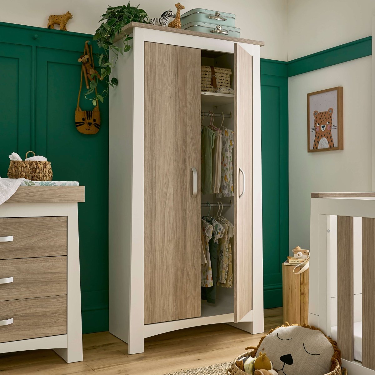 Cuddleco Ada 2 Piece Nursery Furniture Set - White & Ash - For Your Little One
