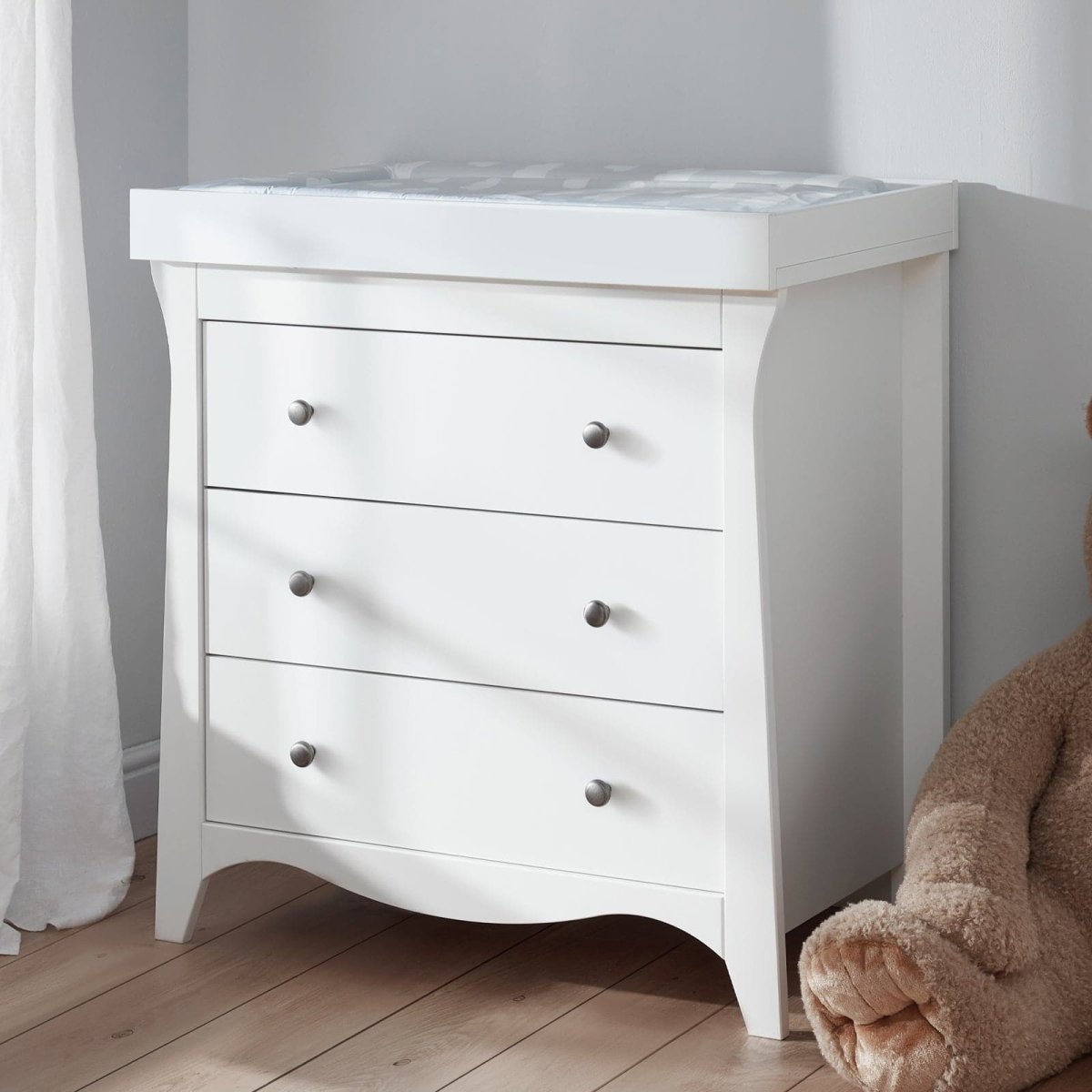 Cuddleco Clara 3 Piece Nursery Furniture Set - White - For Your Little One