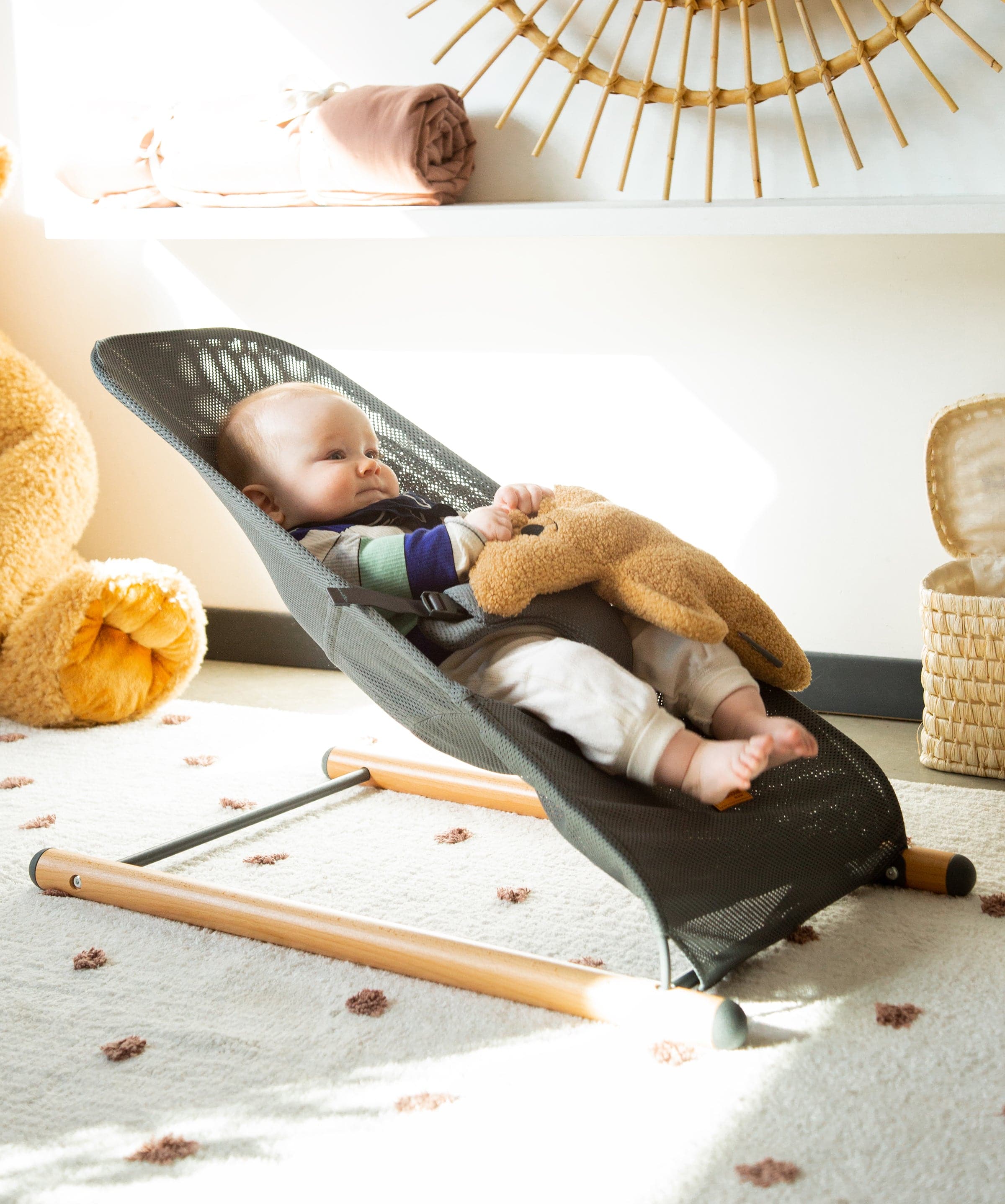 Childhome Evolux Bouncer - Natural Anthracite - For Your Little One