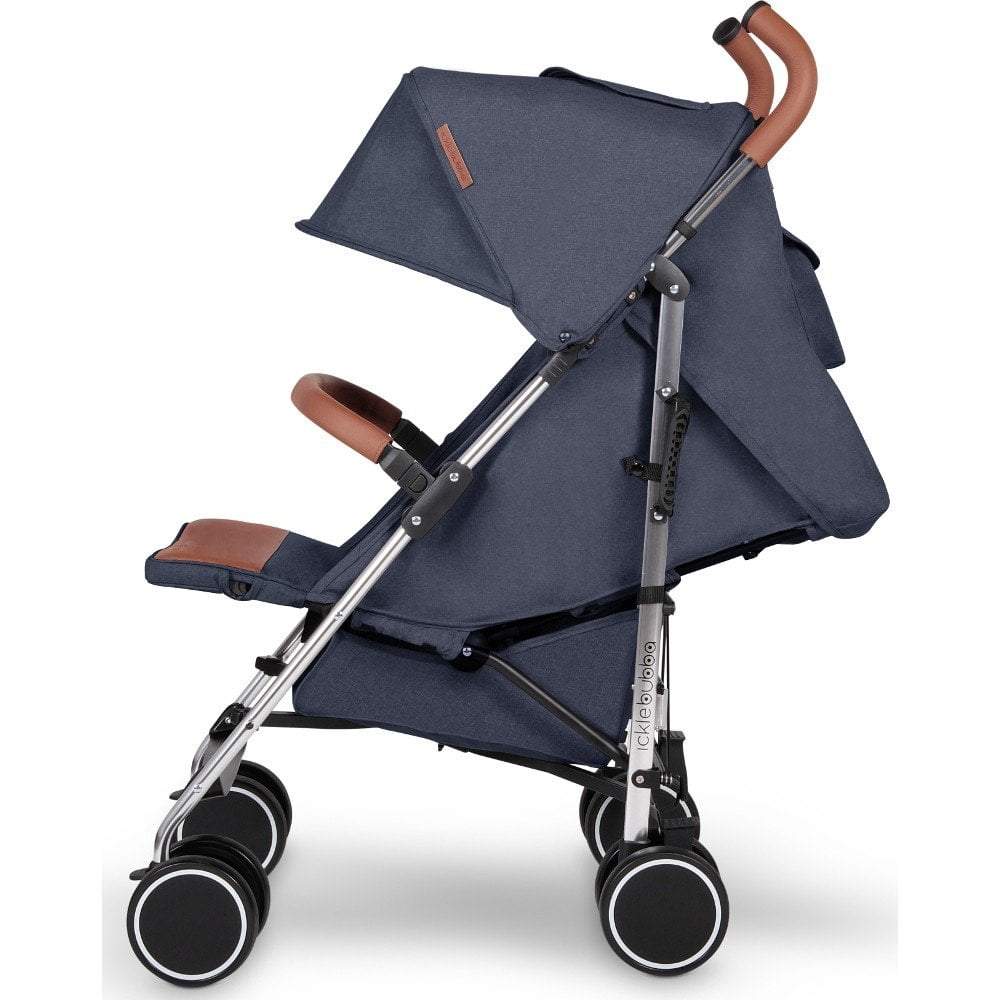 Ickle bubba Discovery Stroller (Denim Blue on Silver) - Clearance - For Your Little One