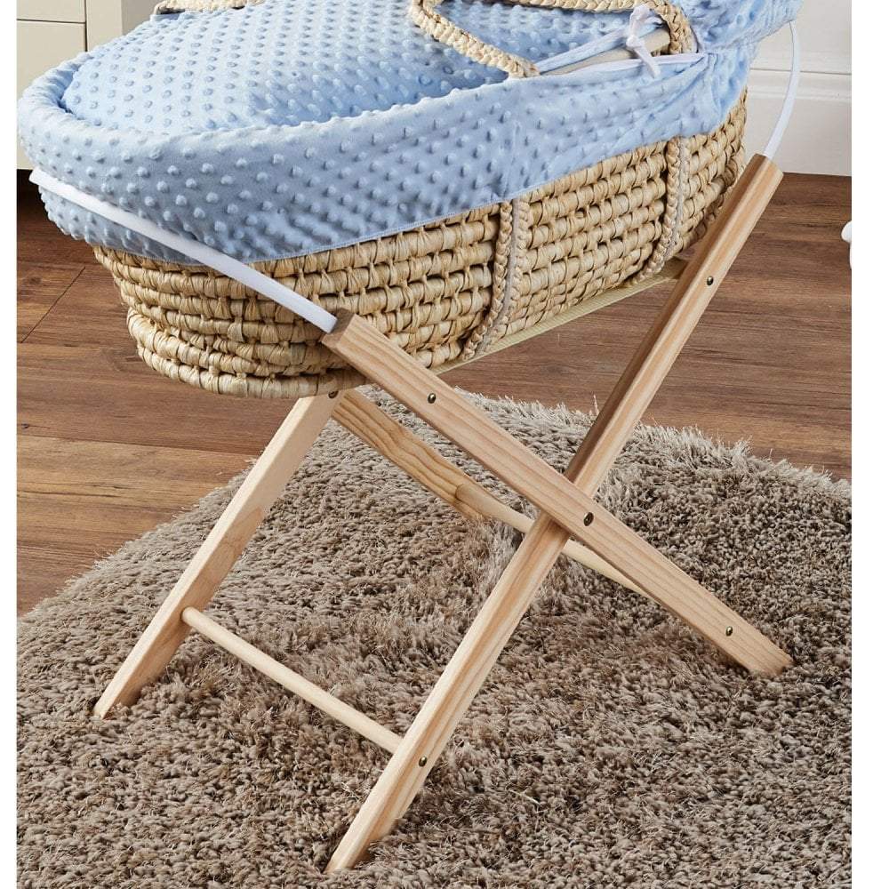 Natural Moses Basket Folding Stand: Pine | foryourlittleone