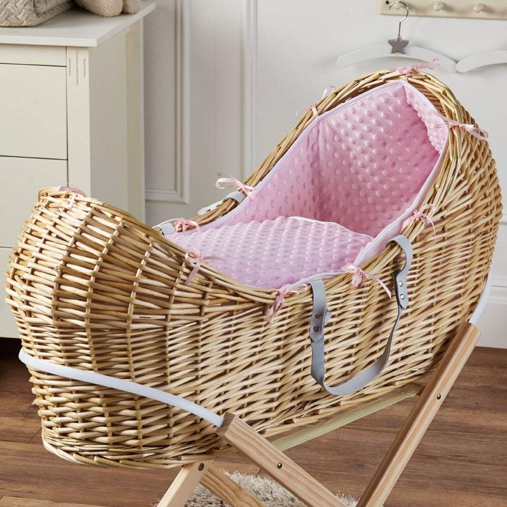 Wicker Deluxe Pod Baby Moses Basket With Stand -  | For Your Little One