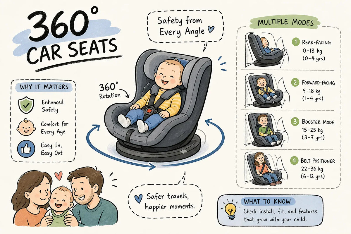 360 car seats explained: safety, modes and what to know
