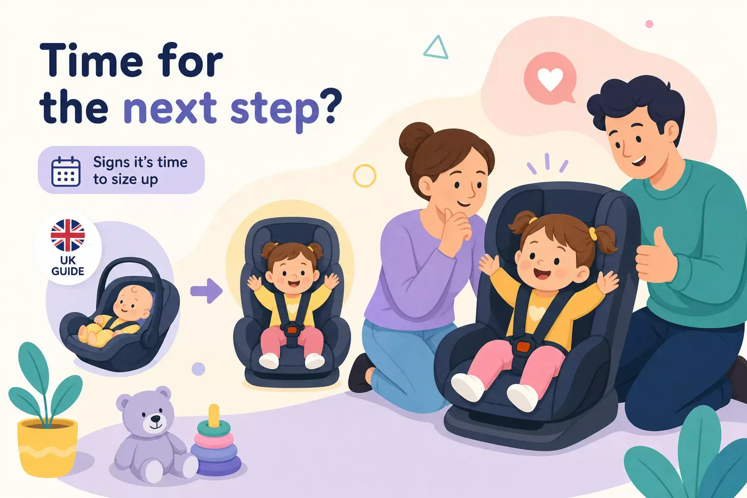 When to move your baby to a bigger car seat: UK guide