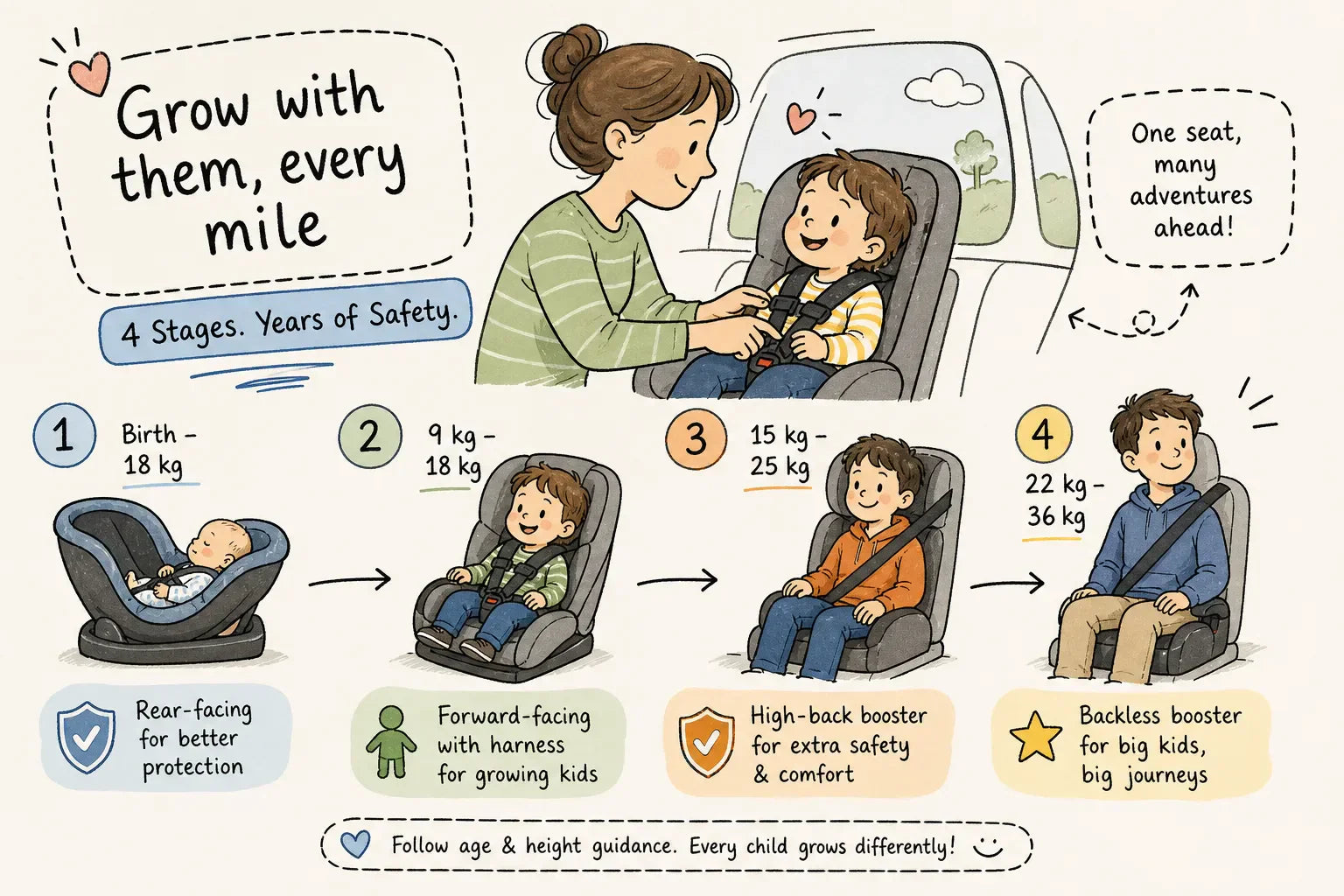 Convertible car seat stages: the UK parent's guide