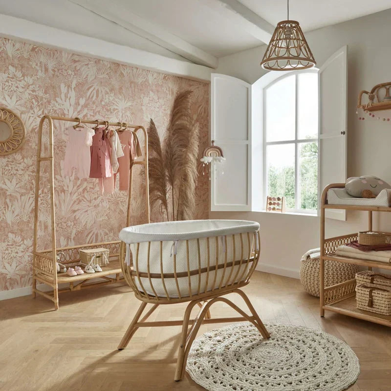 CuddleCo Aria: Boho Rattan Nursery Set for a Stylish Baby Haven