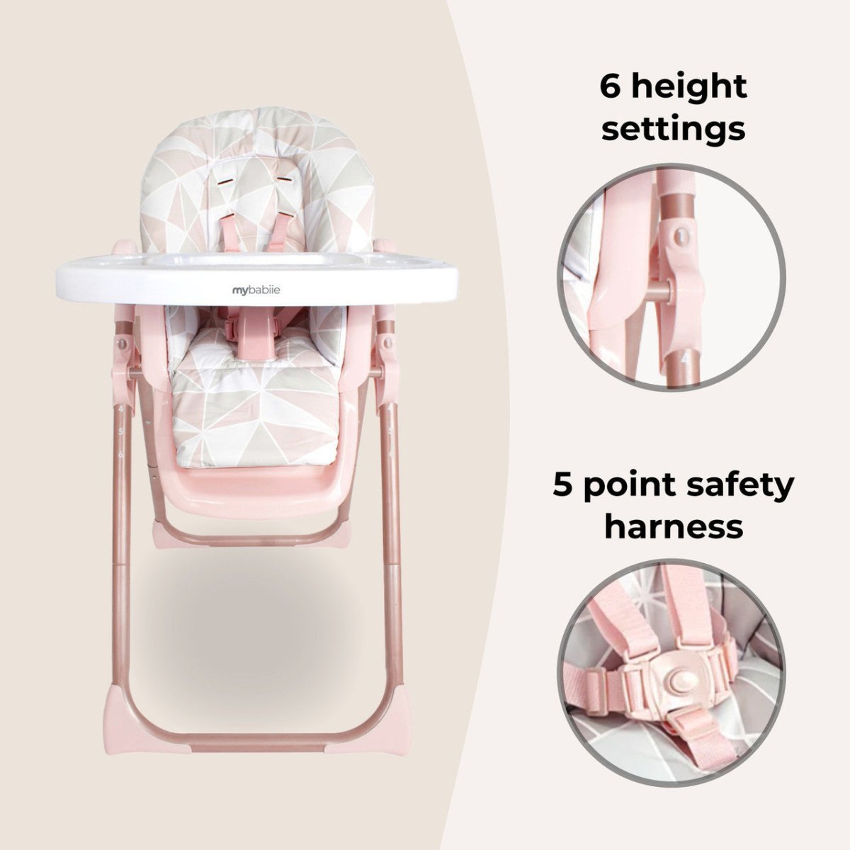 Mealtime Chic: Discover the Stylish & Practical My Babiie MBHC8 Premium Highchair - For Your Little One