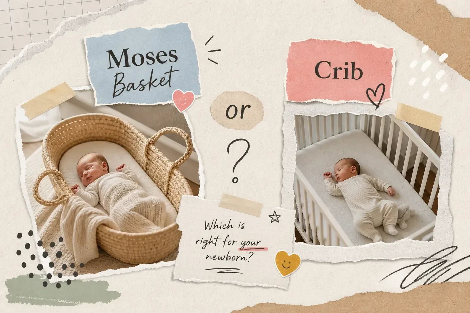Moses basket or crib: which is right for your newborn?