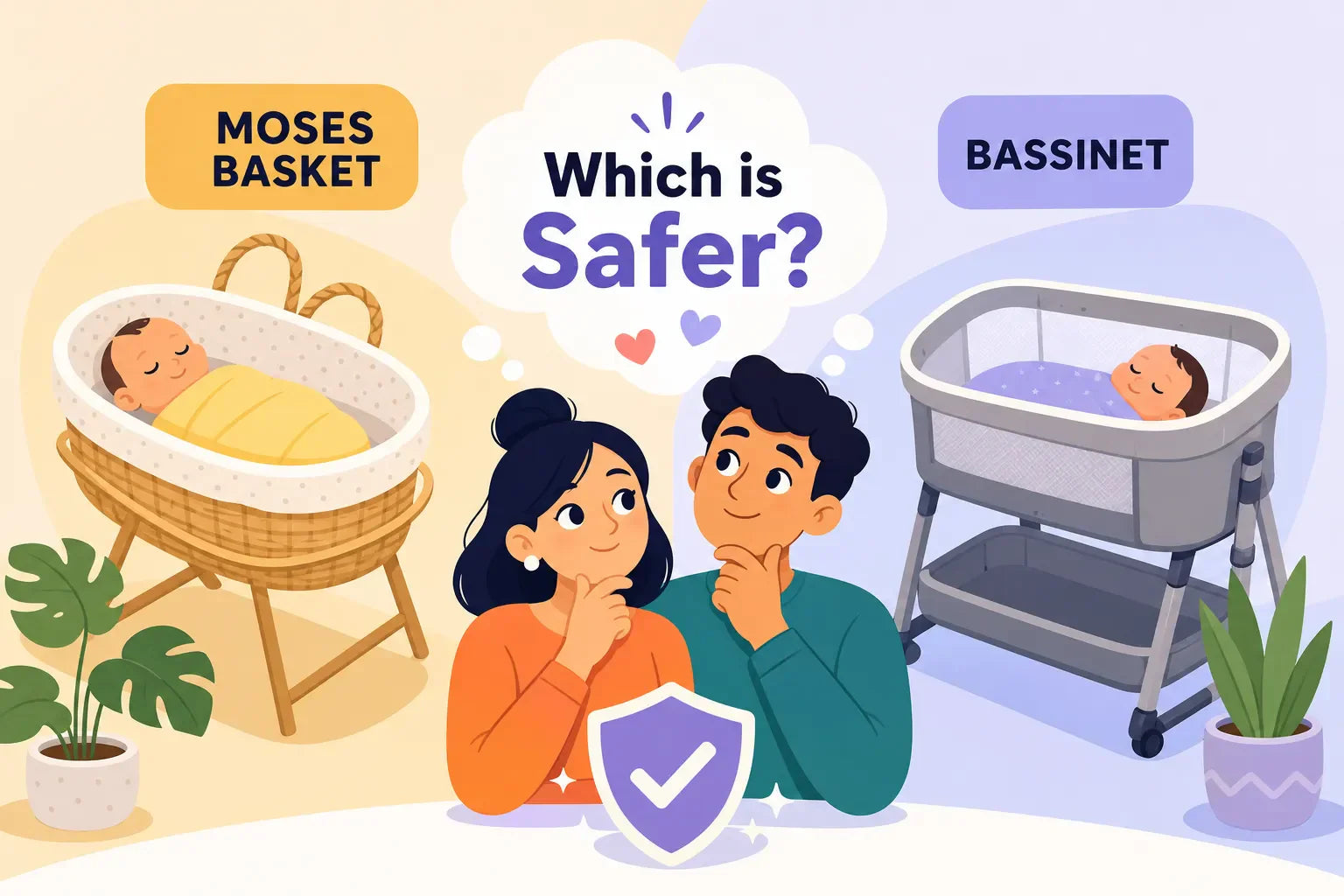 Moses basket vs bassinet: which is safer for newborns?