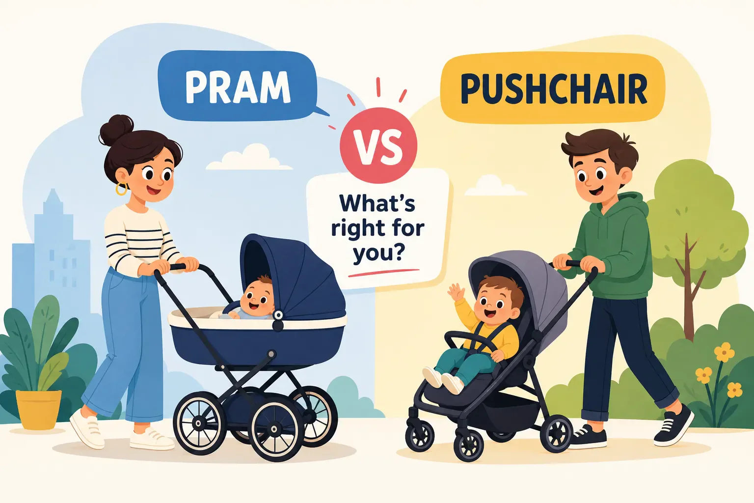 Pram vs pushchair: the differences that actually matter