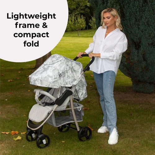 Stylish Adventures Await: My Babiie MB30 Billie Faiers Grey Tie Dye Pushchair - For Your Little One