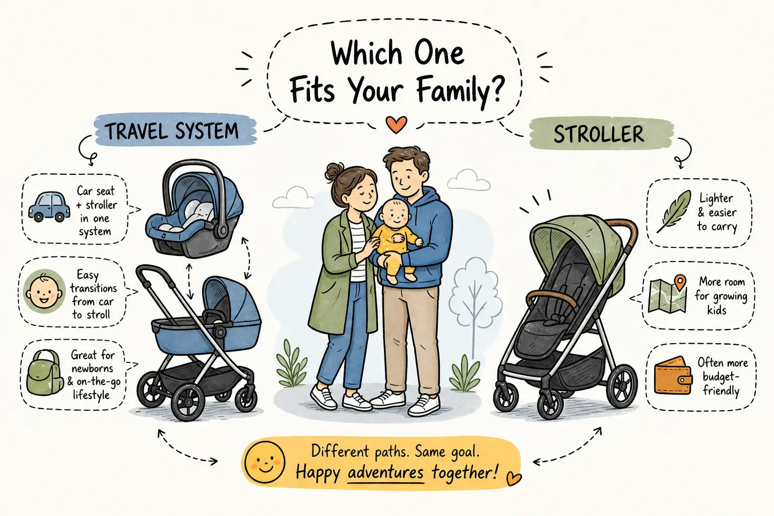 Travel system vs stroller: which suits your family?