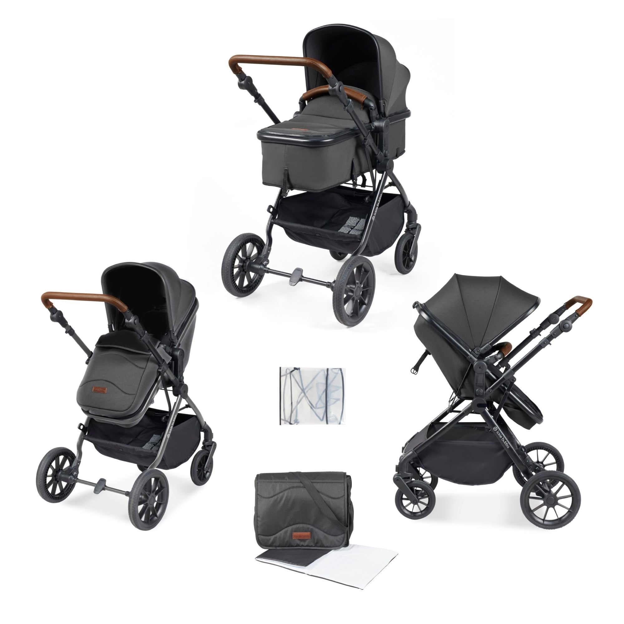 Ickle Bubba Cosmo 2 In 1 Pushchair - Graphite Grey   