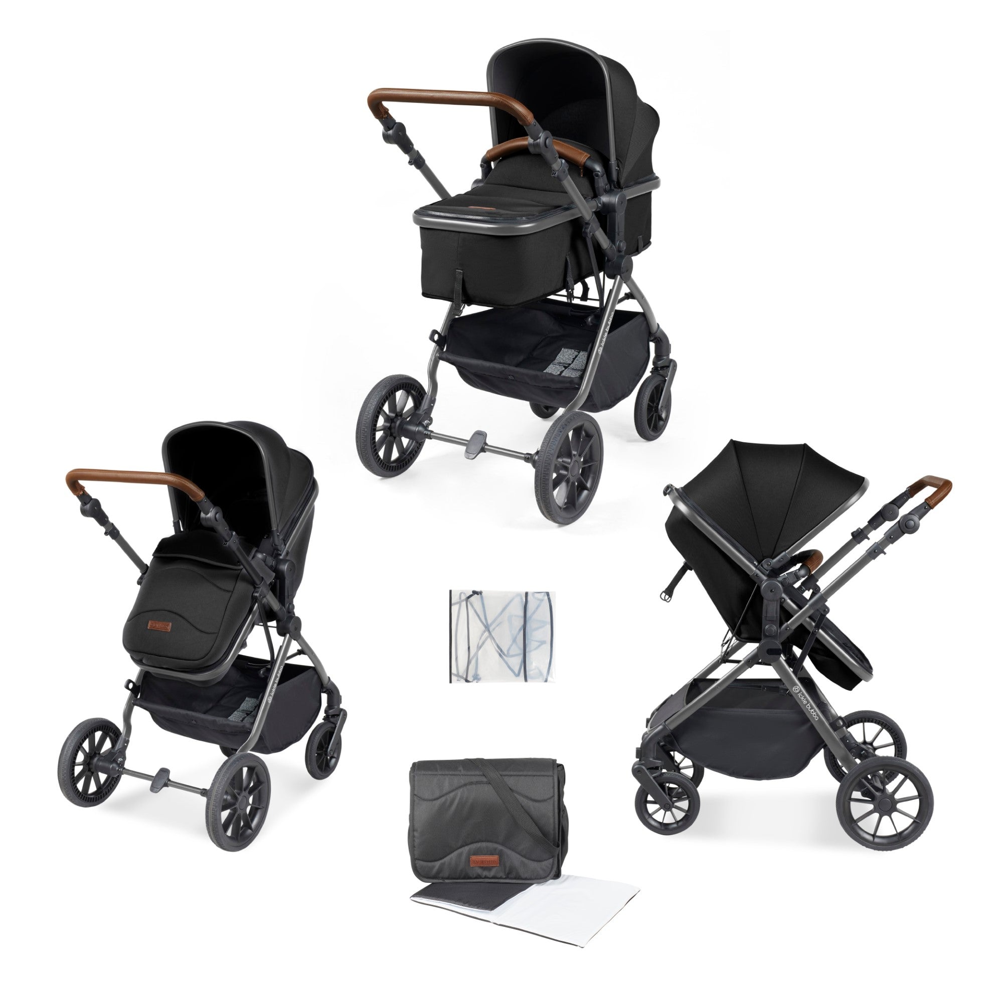 Ickle Bubba Cosmo 2 In 1 Pushchair - Black   