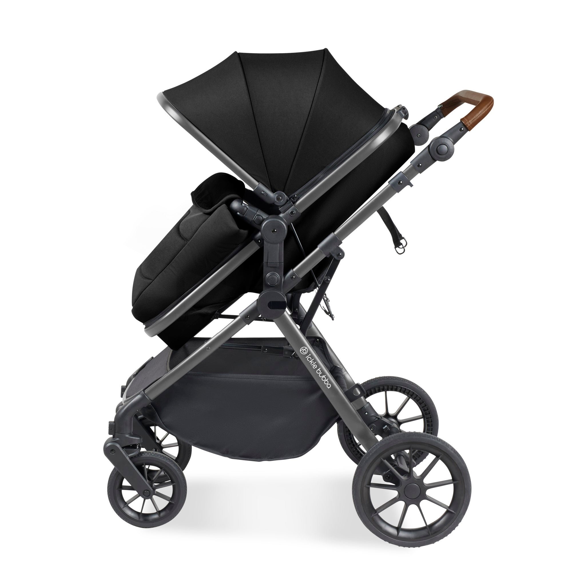 Ickle Bubba Cosmo 2 In 1 Pushchair - Black   